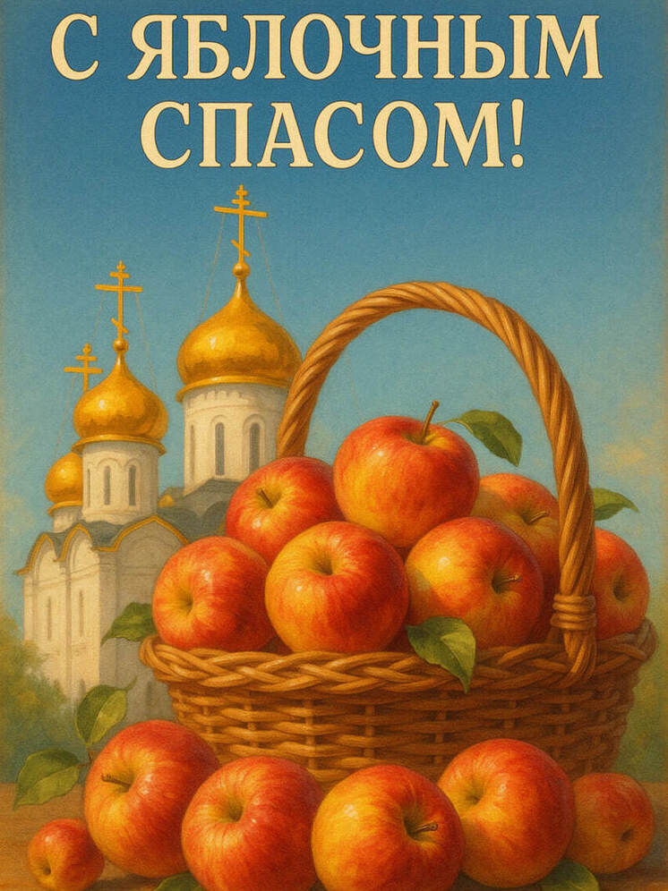 Открытки на Яблочный Спас