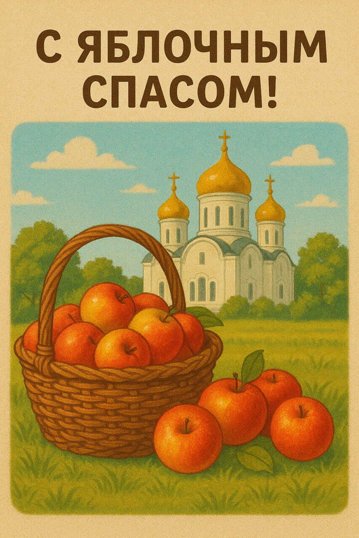 Открытки на Яблочный Спас