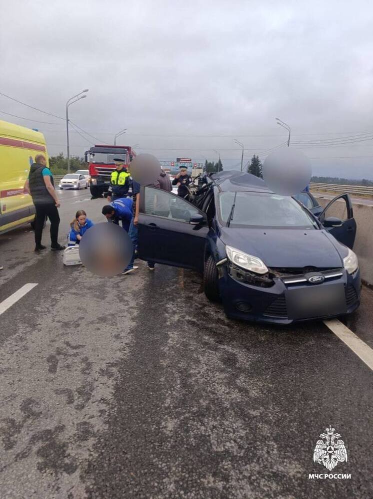 Спасатели вытащили зажатых в результате аварии на М-10 под Тверью пассажиров: есть погибший