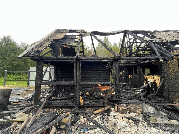 Хозяйственная постройка загорелась в Псковском округе