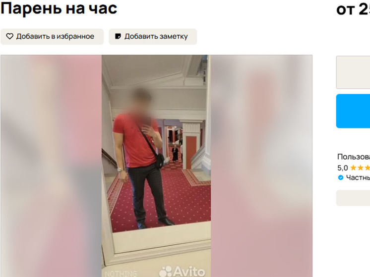 В Новосибирске молодой человек готов стать «парнем на час» за 250 рублей
