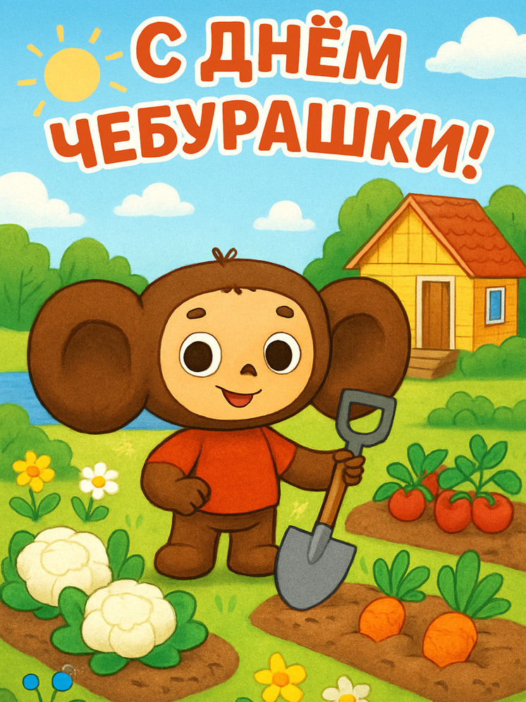 Открытка на День Чебурашки