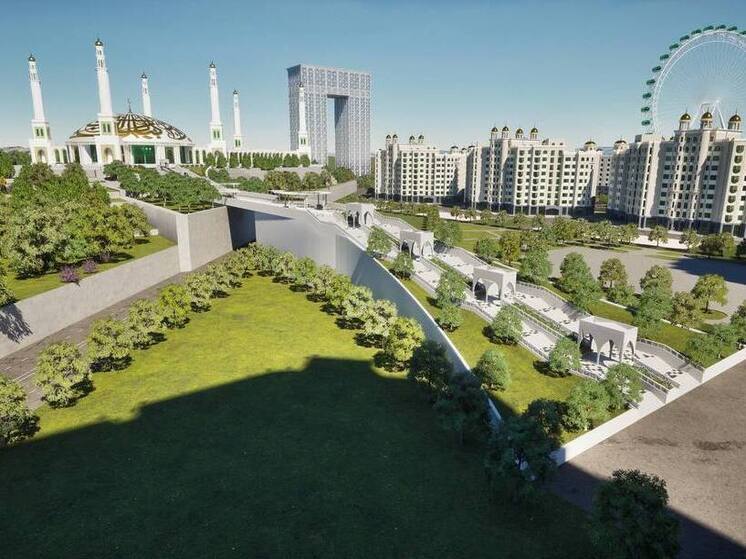 В Грозном в районе имени Путина построят уникальный пешеходный мост