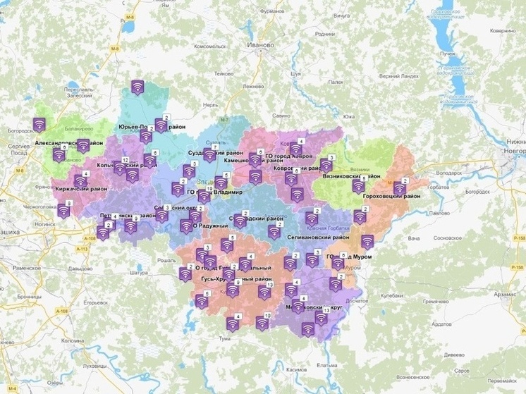 Во Владимирской области появилась карта с бесплатным Wi-Fi