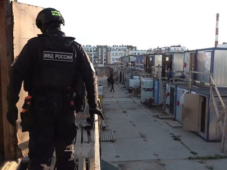 Полицейские пришли с проверкой на стройку на Пулковском шоссе и нашли 8 нелегалов