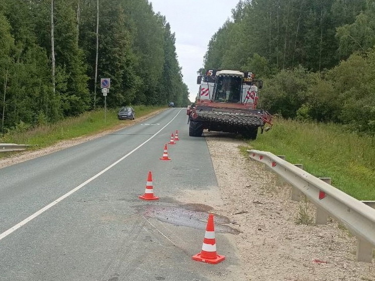В Марий Эл трактор столкнулся с легковым авто
