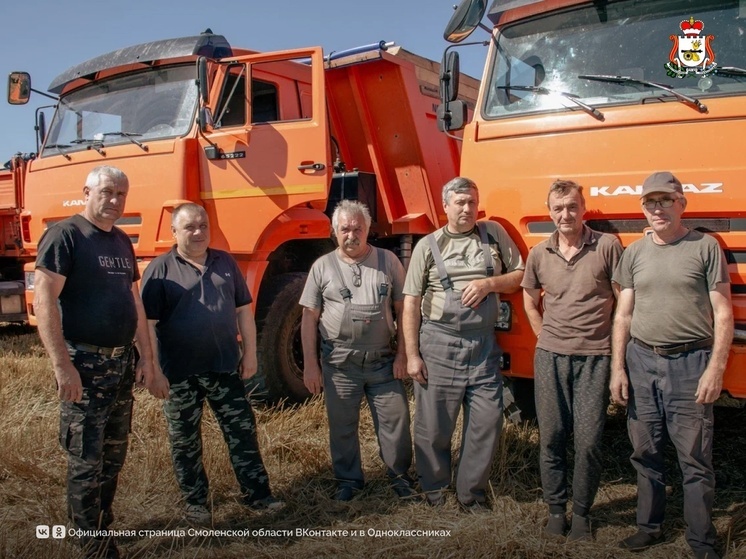 Смоленская страда: первая тысяча тонн зерна собрана!