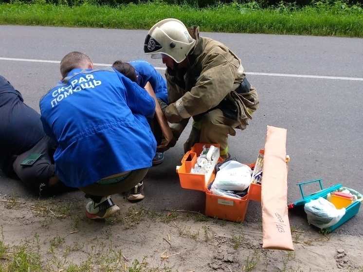 В курском селе Гнань разбился байкер