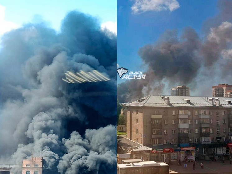«Столб густого чёрного дыма»: Строящийся ЖК загорелся в Новосибирске