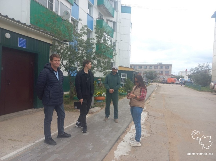 На Меньшикова в Нарьян-Маре заменили тротуар