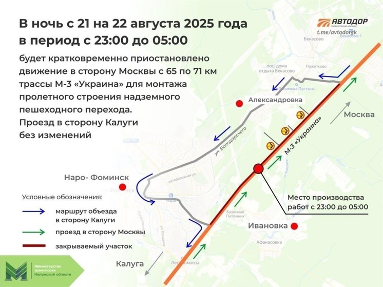 Калужане не смогут проехать по Киевской трассе