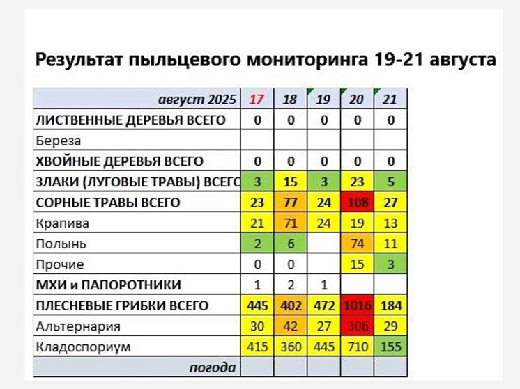 Тюменские ученые зафиксировали в воздухе максимальные значения плесени альтернарии