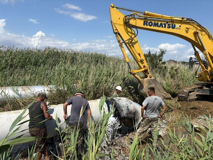 На магистральном водоводе Феодосия – Судак устраняют очередной порыв