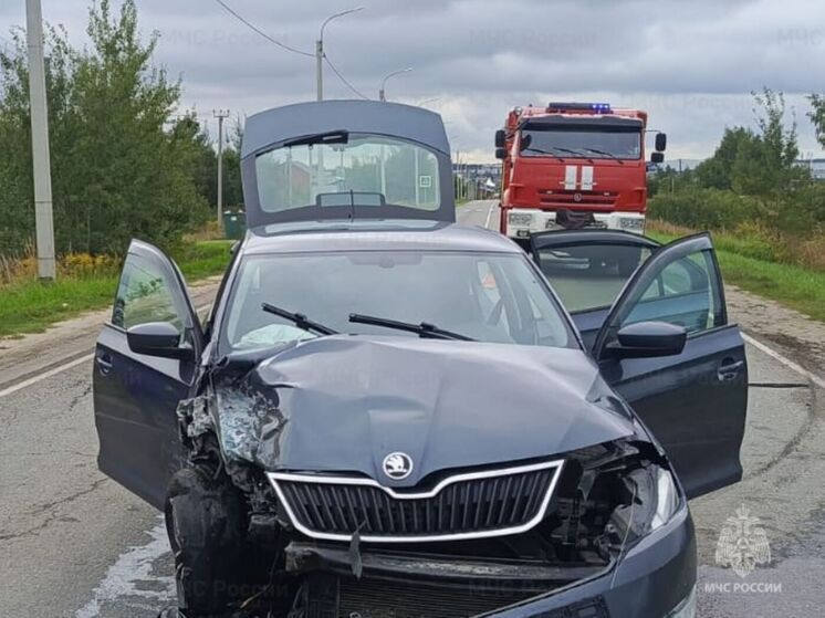 В калужских Бутырках не поделили дорогу две легковушки