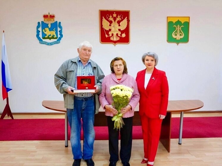 Золотую годовщину свадьбы отпраздновала супружеская пара из Пушкиногорского района