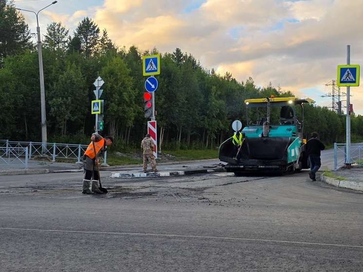 Ремонт проспекта Сидоренко в Апатитах вышел на финишную прямую