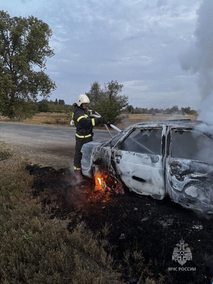 В Джанкойском районе потушили возгорание автомобиля