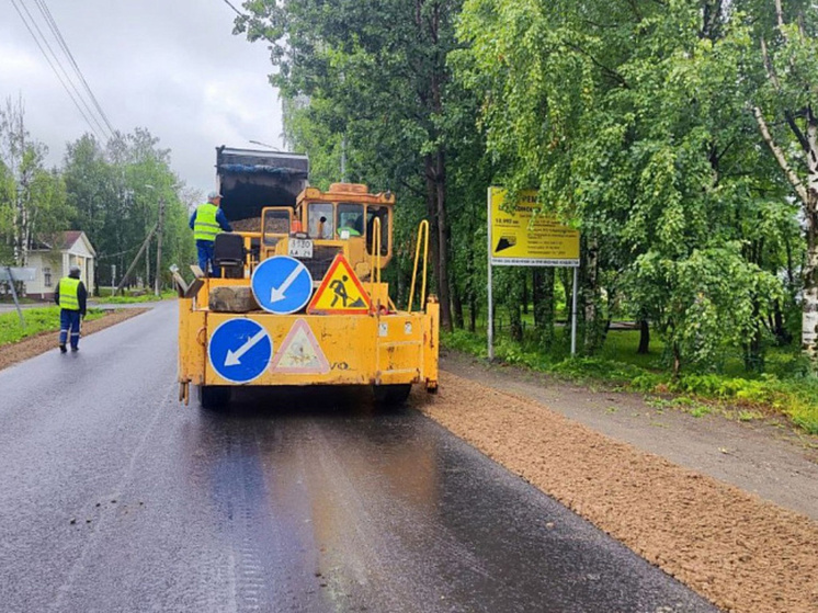 Ремонт ключевой автодороги Коноша – Вожега выходит на финишную прямую