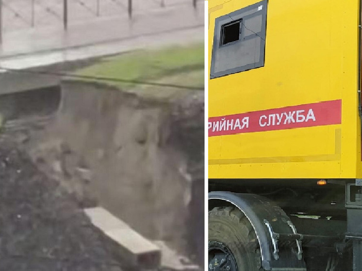 В Новосибирске оползень разрушил забор из-за проливных дождей