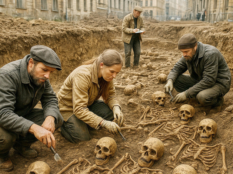 В центре Красноярска нашли массовое захоронение предположительно XVII века