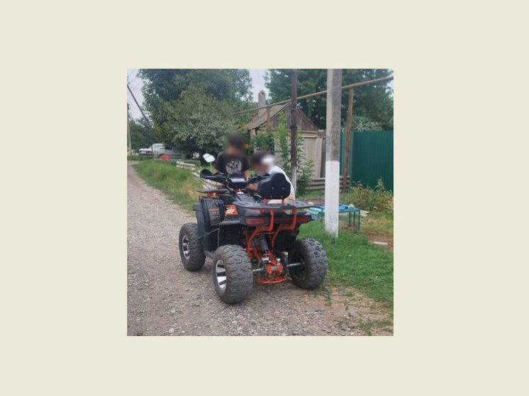 На Ставрополье поймали за рулём 13-летнего подростка на квадроцикле