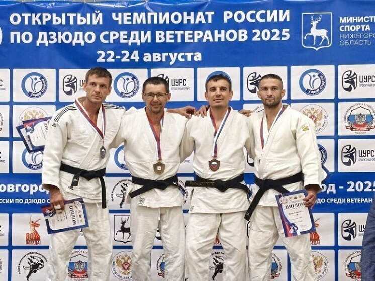 Липецкие дзюдоисты-ветераны взяли три медали чемпионата России