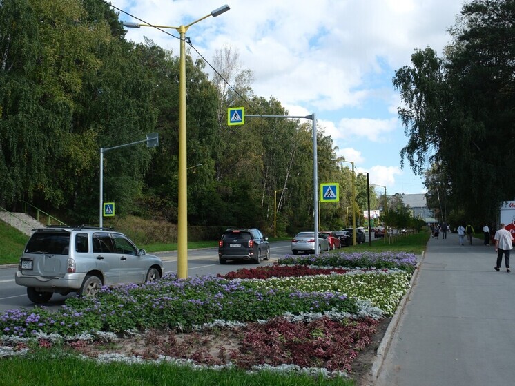 В новосибирском Академгородке установили беспроводные световые опоры