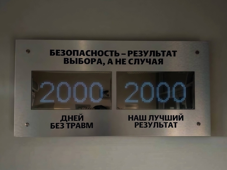 Счетчик Метран зафиксировал две тысячи дней без травм