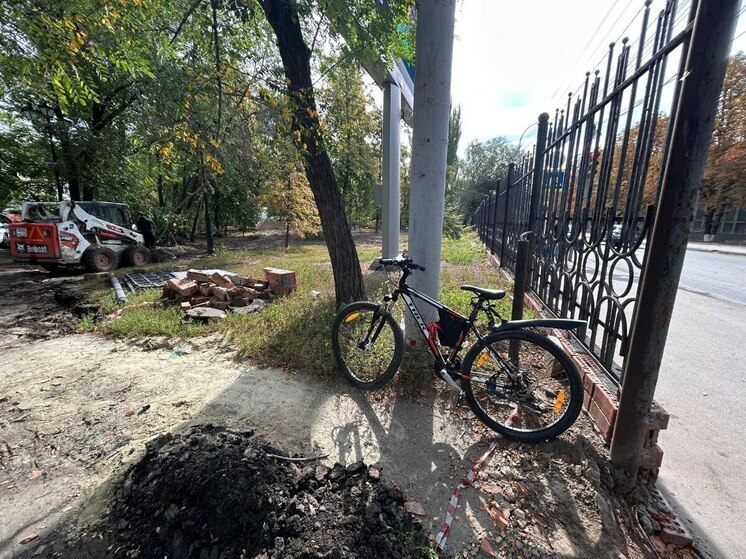 В Саратове столкнулись Бобкэт и велосипед