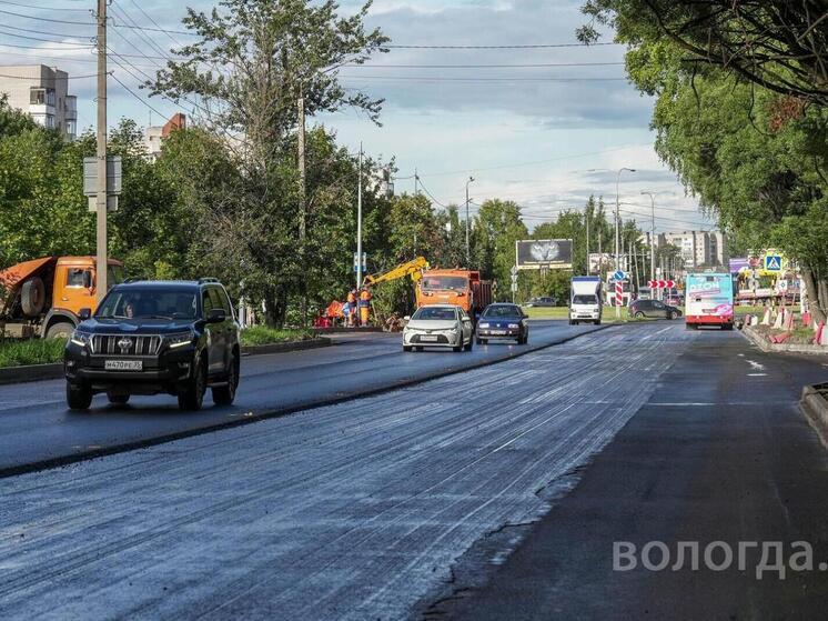Первый участок улицы Конева в Вологде отремонтирован на 70%
