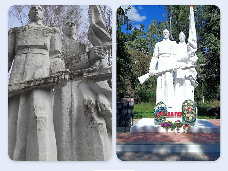 В Солнцевском районе отремонтировали памятник воинам-односельчанам