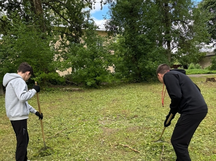 Волховская молодежь привела в порядок город