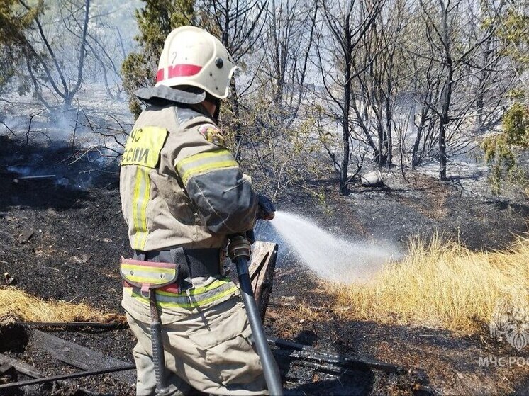 Площадь пожара под Севастополем увеличилась до 6 гектаров