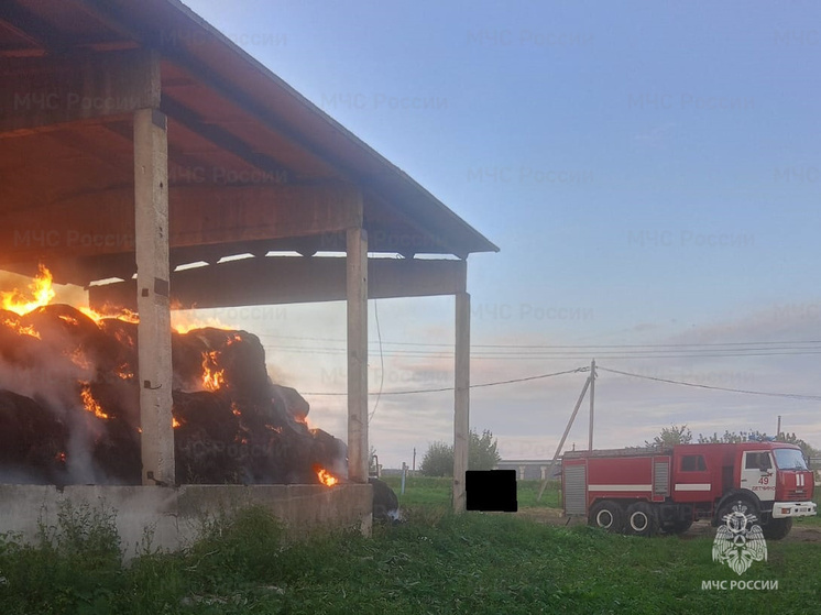 В малоярославецкой деревне сгорел запас сена