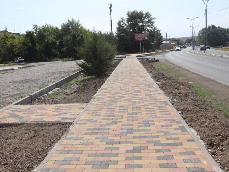 В районном центре Советского округа Ставрополья обновили пешеходную зону