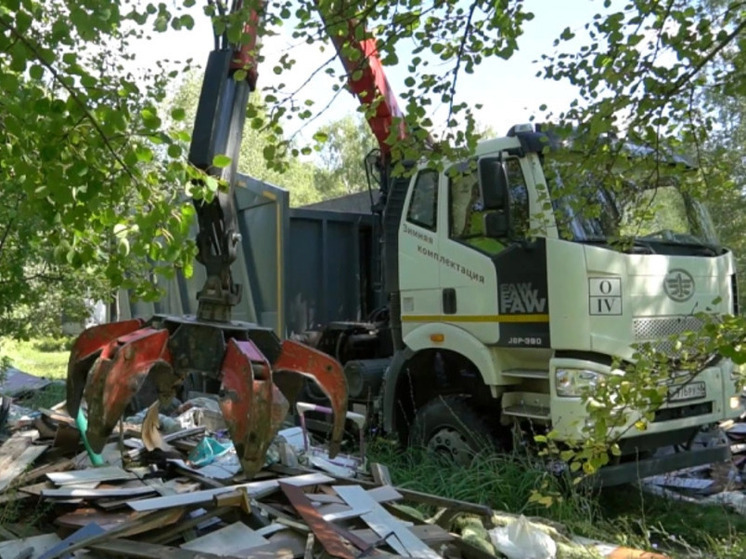 Сотрудники лесного хозяйства Липецкой области ликвидировали свалку крупного бытового мусора