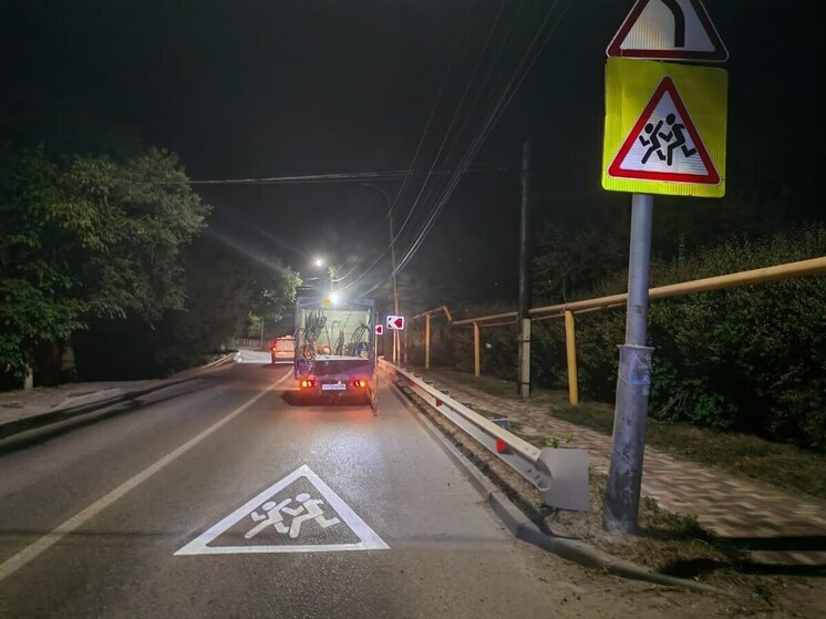В Ставрополе обновили более 17 тысяч квадратных метров разметки возле школ и детсадов