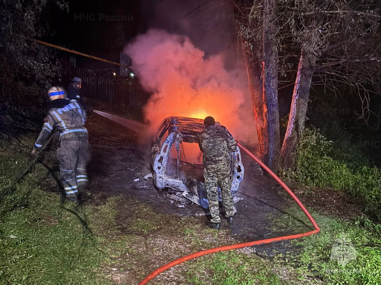 В Жуковском районе сгорел автомобиль