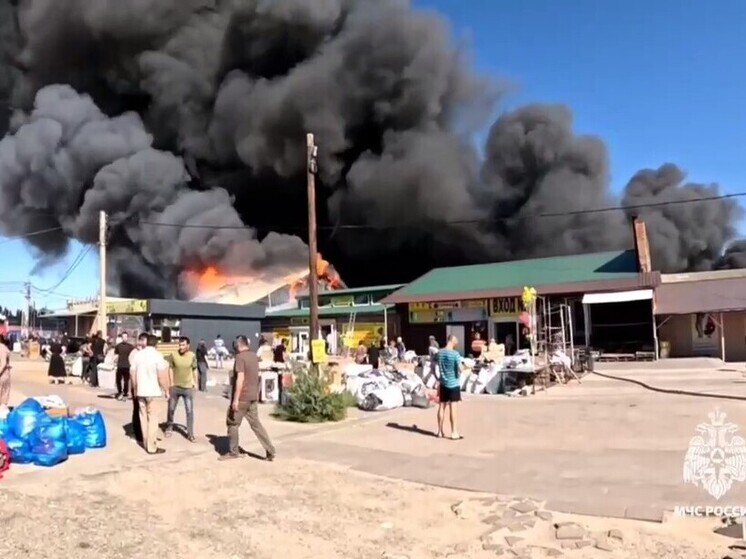 Сотрудники МЧС спасли при пожаре на рынке в Волгограде 6 человек