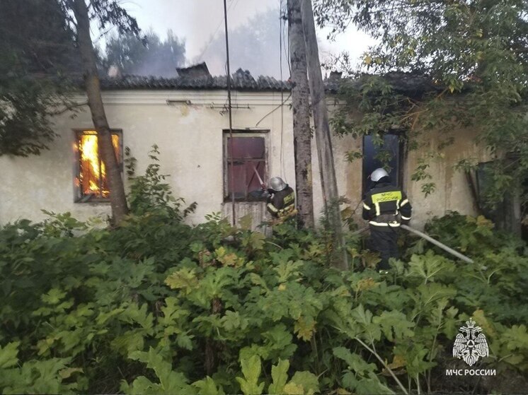 В Чернском районе ликвидирован Пожар в заброшенном здании