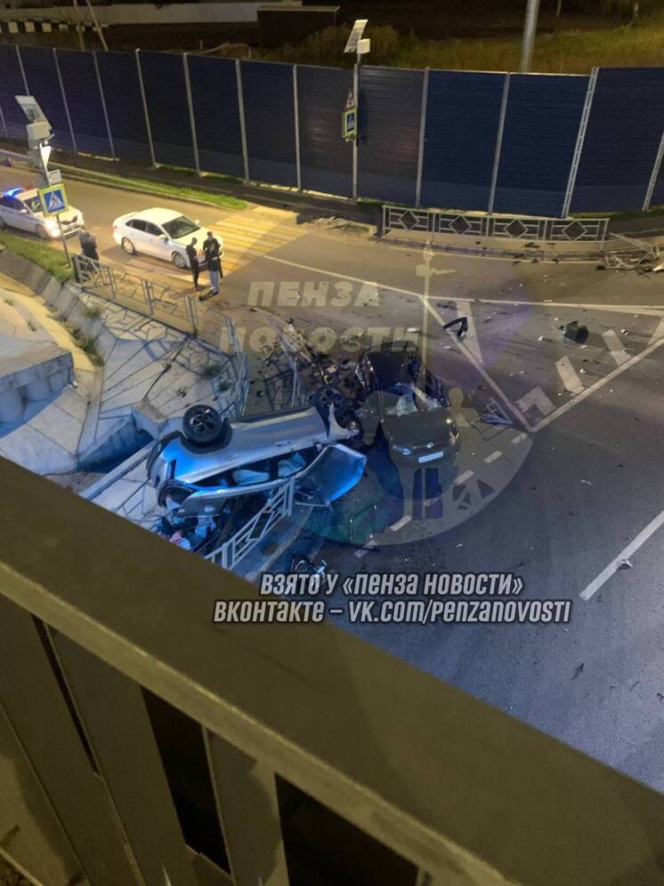 Жесткое ДТП на въезде в Арбеково в Пензе