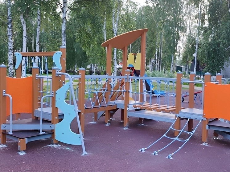 В Холмогорах установили детский игровой комплекс