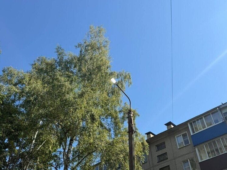 В Ельце отремонтировали уличные фонари на улице Коммунаров