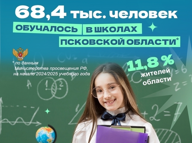 68,4 тысяч человек обучалось в школах Псковской области в прошлом учебном году