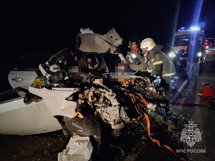 Спасатели показали фото с места автокатастрофы в Забайкалье