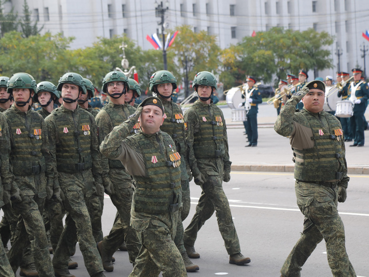В Хабаровском параде к 80-летию окончания Второй мировой войны участвовали более 2700 человек