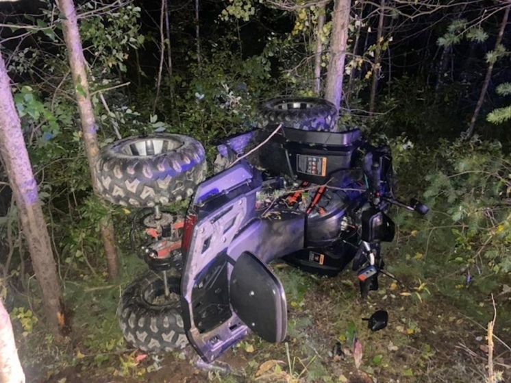 Пьяная северянка на квадроцикле съехала в кювет и оказалась в больнице