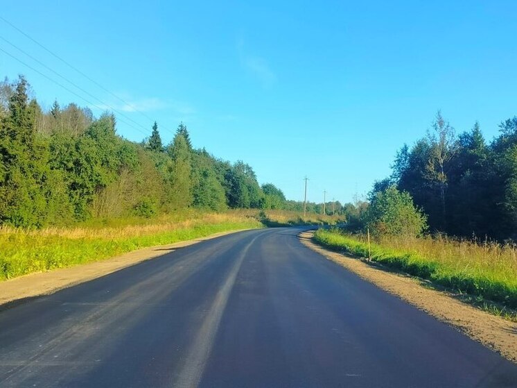 Завершилась укладка нового асфальта на участке дороги Плюхново – Кудряницы