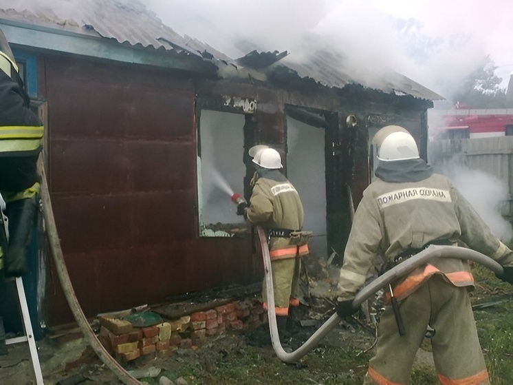 Пенсионерка с ожогами попала в больницу после пожара в воронежском селе
