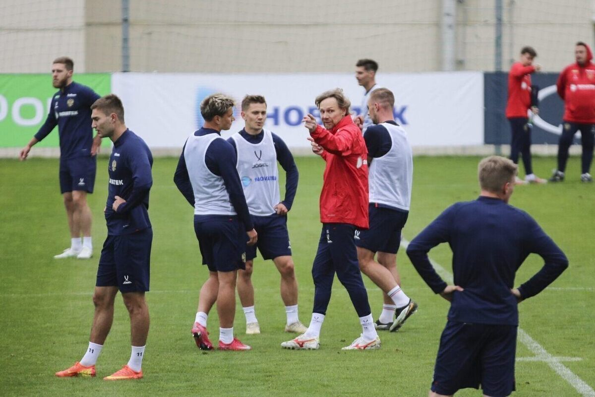 В Новогорске прошла тренировка национальной команды перед матчем с Иорданией